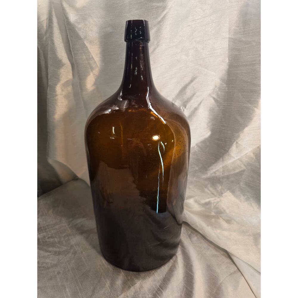 Huge Antique Wine Bottle Hand Blown Glass